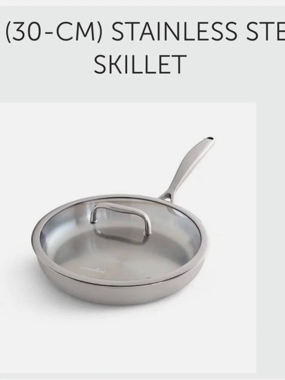 The Pampered Chef Stainless Steel Cookware 12 Covered Skillet with Lid #2885 New